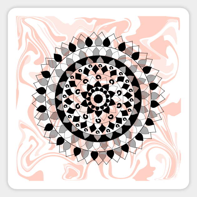 Achromatic mandala Sticker by cocodes